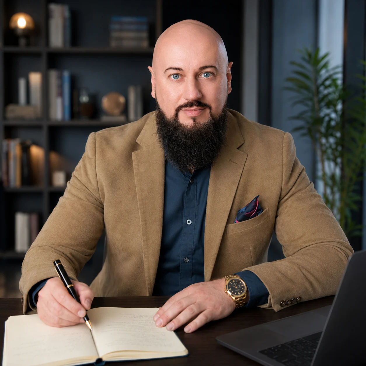 Łukasz Wiśniewski przy pracy
